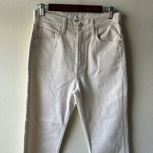 MOTHER High Rise Jeans in Cream